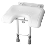 Cadeira de Banho Articulável com Pés de Apoio Branco