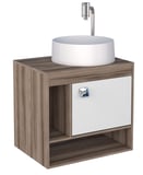 Gabinete de Banheiro Acácia  Branco 60cm Cozimax