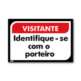 Sinal PVC Visitante