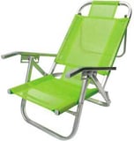 Cadeira de Praia Reclinável 5 Posições Alta Copacabana Verde