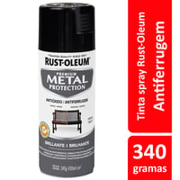 Tinta Spray Brilhante Metal Protection 340ml Preto