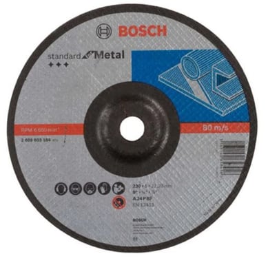 Disco de Desbaste Bosch Standard for Metal 230x6,0mm Centro Deprimido