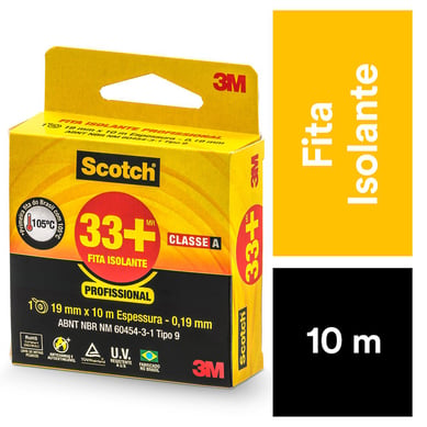 Fita Isolante Scotch Preta 19mmx10m