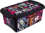 Caixa Organizadora Plástico Decora Monster High 4,2L 29,3x11,8x18,1cm Preto