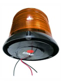 Sinalizador Rotativo e Flash de Advertência LED Bivolt 12/24V Âmbar