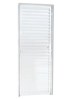 Porta Veneziana Alumínio Branco Esquerda 210x80x4,6cm L.25