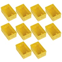 Kit com 10 Caixas de Embutir Caixa de Luz 4X2 Amarela