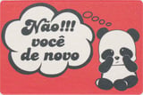 Capacho Panda Vermelho 60X40