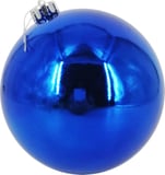 Enfeite Bola de Natal Brilhante 15cm Azul