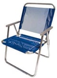 Cadeira de Praia Varanda xl 130Kg Em Alumínio, Azul Royal