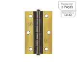 Dobradiça Oxidado de Aço para Porta 3,5x2.1/4 " Modelo 888 3 peças Lafonte