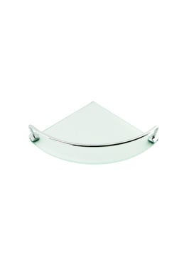Porta Shampoo de Vidro de Canto 20cm Jateado Incolor