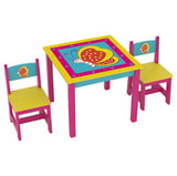 Conjunto de Mesa Infantil com 2 Cadeiras Linha Alitas, Colorido, 62x40x54cm