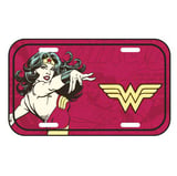 Placa de Parede de Metal Dc Wonder Woman Power Vermelho 15X30