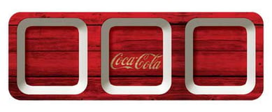 Petisqueira Coca Cola Melamine Ret Wood Style Vermelho