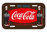 Placa de Parede de Metal Coca Cola 2 Bottles Ice Marrom 15 X 30