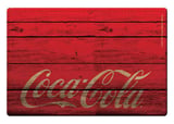 Conjunto 2 Coaster/Placemat Coca Cortica Wood Vermelho 42x32x40cm
