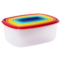 Conjunto Potes Rainbow, Colorido 7 Peças Just Home Collection