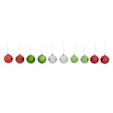 Conjunto 10 Bolas de Natal 6cm Vermelho e Verde