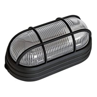 Luminária Tartaruga Mini com Grade Redondo Bivolt Preto