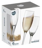 Jogo de Taças para Champagne Barone 6 Peças Transparente