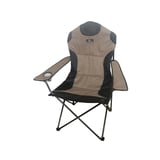 Cadeira Dobrável para Camping 109x64cm Bege e Preto