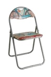 Cadeira Dobrável Retrô Metal Colorido