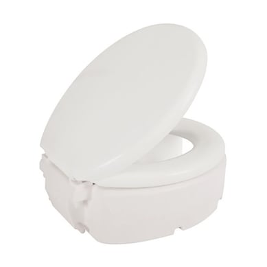 Assento Sanitrio Almofadado Elevado com Tampa 13cm Branco