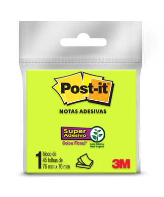 Bloco Adesivo Post-It 76x76cm com 45 Folhas Verde