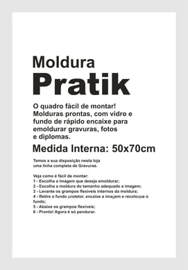 Moldura Pratika Premier 50x70cm Branco
