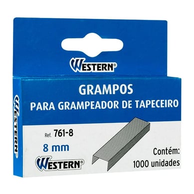 Grampo para Grampeador de Tapeceiro 8 mm 761-8 Western