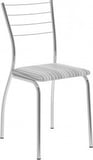 Cadeira 1700 84,5x39x45,5cm Branco e Cromado