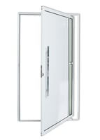 Porta Pivotante e Visor Alumínio Branco Esquerda 210x100x4,6cm Visione