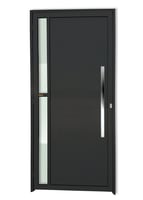 Porta Lambri e Visor Alumínio Preto Direita 210x90x4,6cm Visione