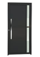 Porta Lambri e Visor Alumínio Preto Esquerda 210x100x4,6cm Visione
