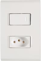 Conjunto Interruptor Simples E Tomada 4X2 20A Liz Branco