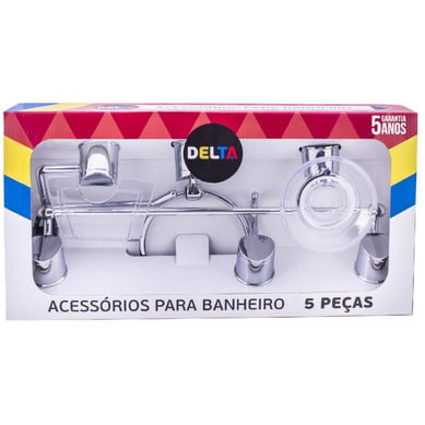 Kit para Banheiro Delta Cromado