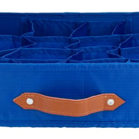 Caixa Organizadora em Tecido com 12 Espaços Azul