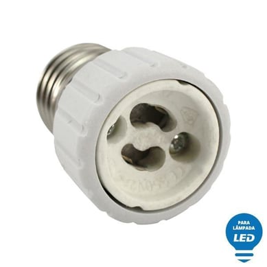 Soquete Adaptador de Lmpada LED de E27 para GU10/GZ10 Bivolt Branco