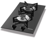 Fogão de Mesa Cooktop 2 Bocas á Gás em Vidro Bivolt Preto