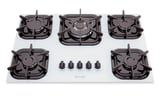 Fogão Cooktop 5 Bocas Chama Tripla Branca