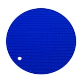 Descanso de Panela Redondo de Silicone 16,5x16,5cm Azul