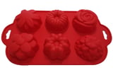 Forma para Cupcake Diversas de Silicone Vermelho