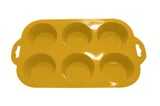 Forma para Cupcake Redonda de Silicone Amarelo