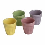 Jogo 4 Xicaras de Porcelana Cups 86ml Colorido