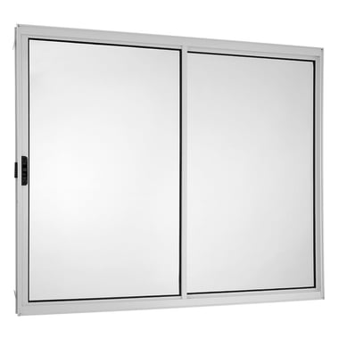 Janela de Correr Alumnio Branco 2 Folhas Direita 100x150x5cm Ecosul