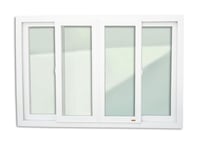 Janela de Correr PVC Branco 4 Folhas Central 100x240x6cm Itec