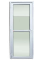 Porta com 2 Vidros PVC Branco Direita 216x70x6cm Itec