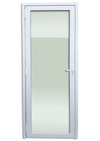 Porta de Vidro PVC Branco Direita 216x70x6cm Itec