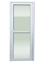 Porta com 2 Vidros PVC Branco Esquerda 216x90x6cm Itec